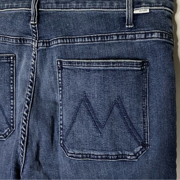 Mother Hustler Patch Pocket High Waist Ankle Fringe Jeans NEW WITHOUT TAGS sz 34 - Picture 6 of 14